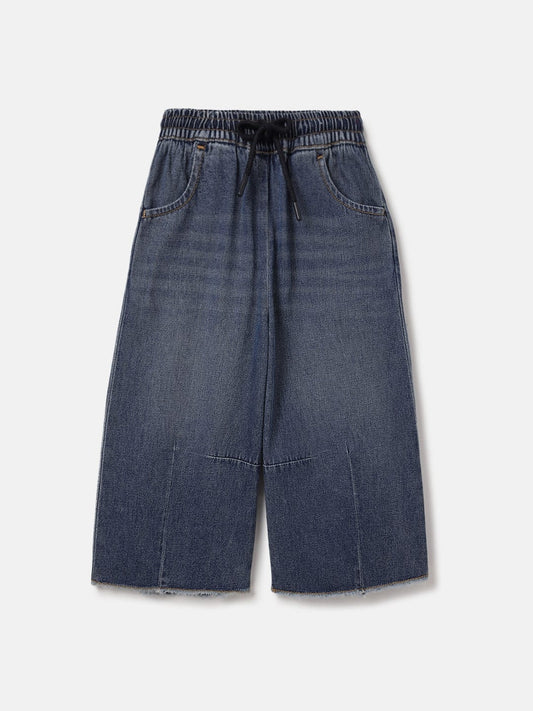 Blue Giraffe Kids Blue Flared Fit Solid Jeans