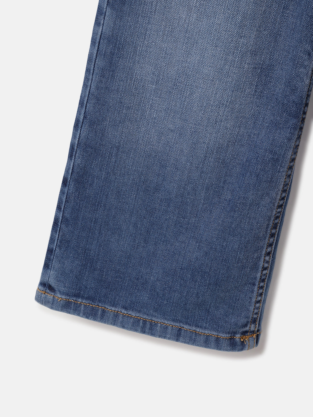 Blue Giraffe Kids Blue Flared Fit Solid Jeans