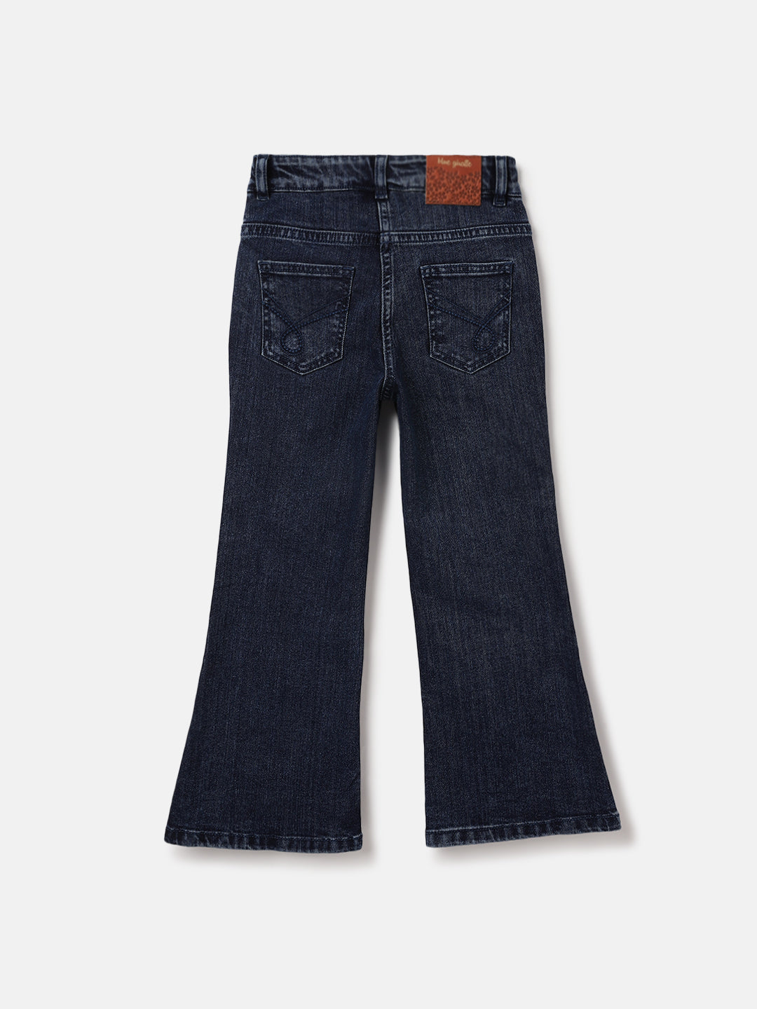 Blue Giraffe Kids Blue Bootcut Fit Solid Jeans