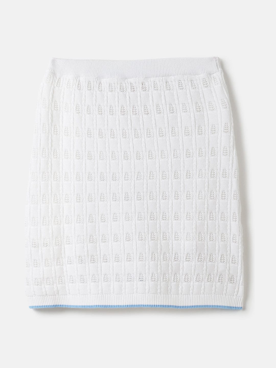 Blue Giraffe Girls White Regular Fit Solid Skirt