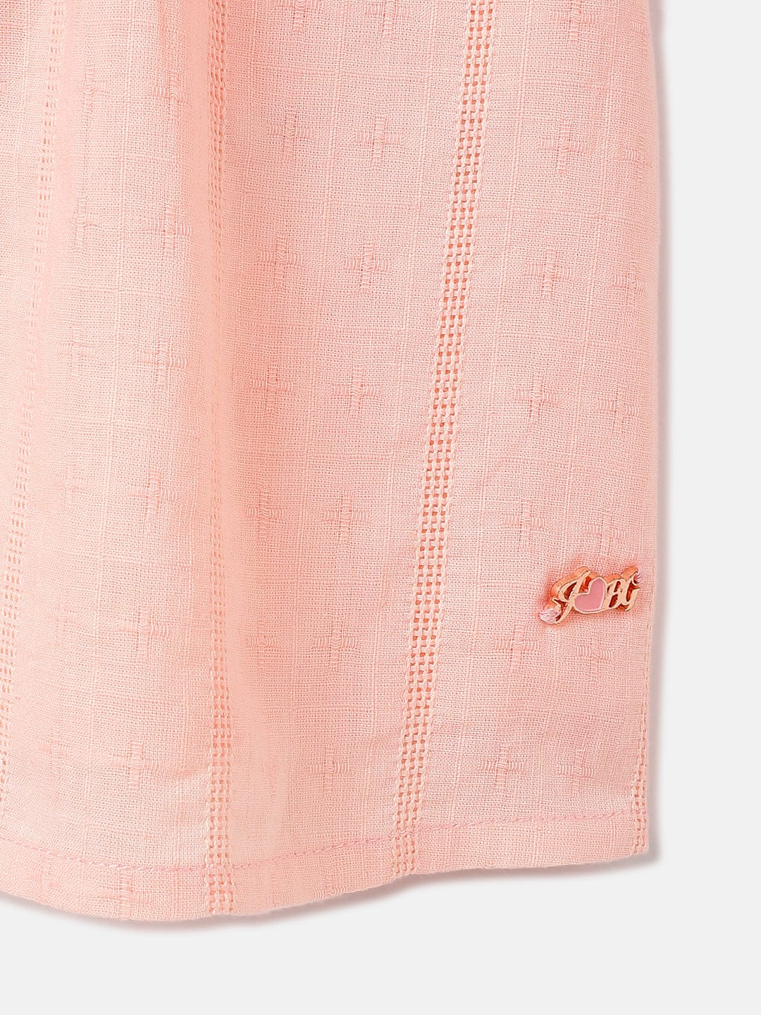 Blue Giraffe Kids Pink Solid Collar Top