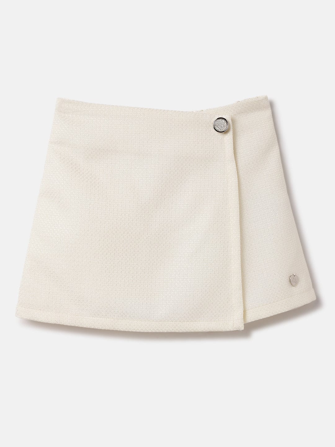 Blue Giraffe Kids White Regular Fit Solid Skort