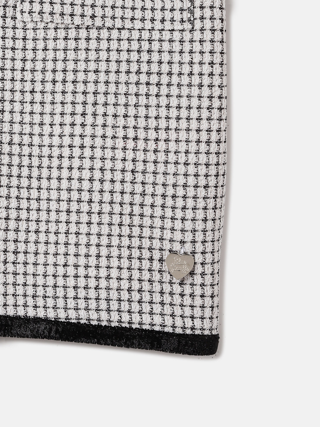 Blue Giraffe Kids Black Milange Collar Top