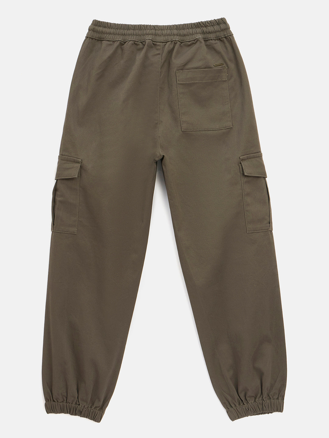 Blue Giraffe Boys Green Regular Fit Solid Jogger