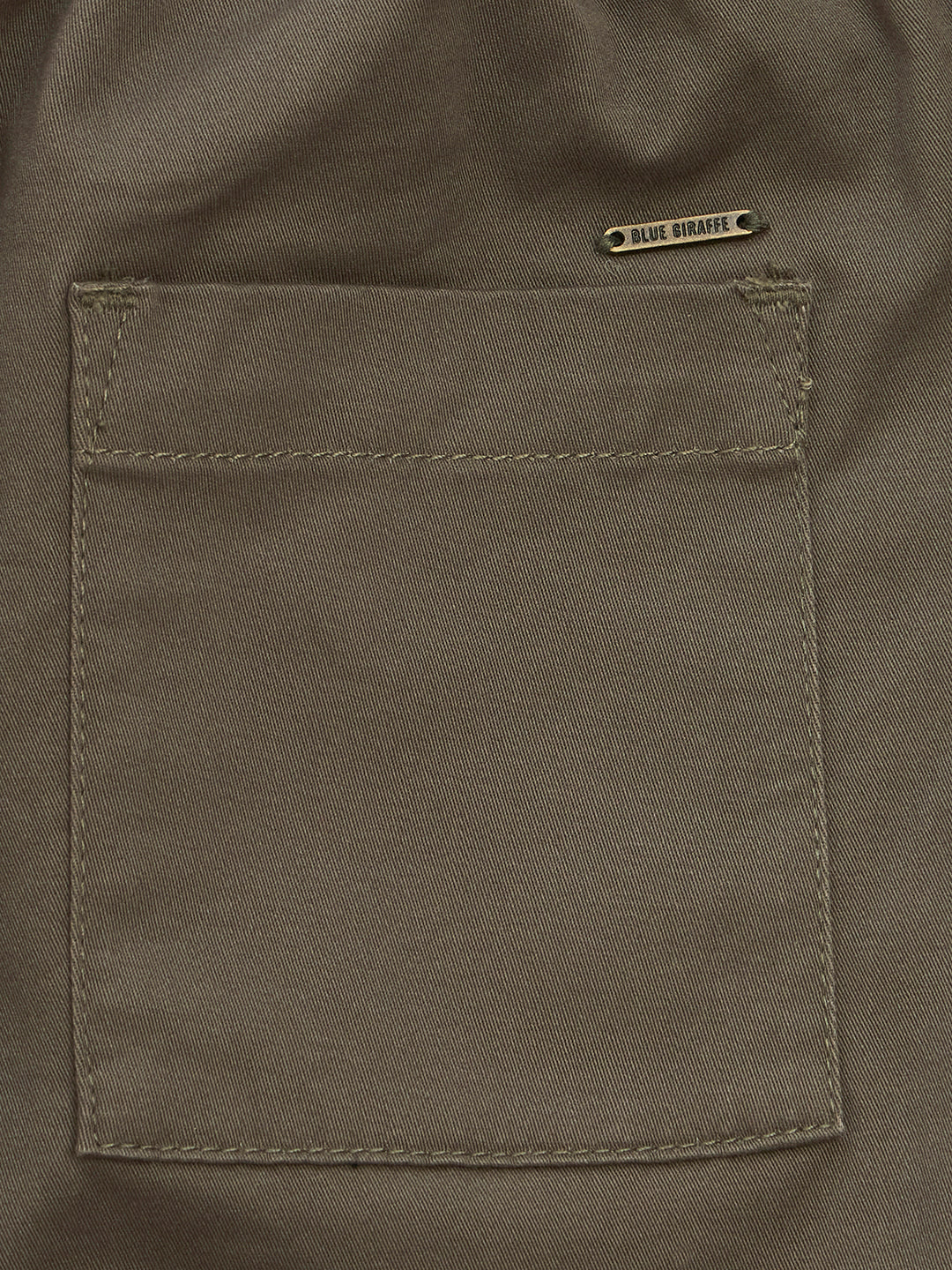 Blue Giraffe Boys Green Regular Fit Solid Jogger