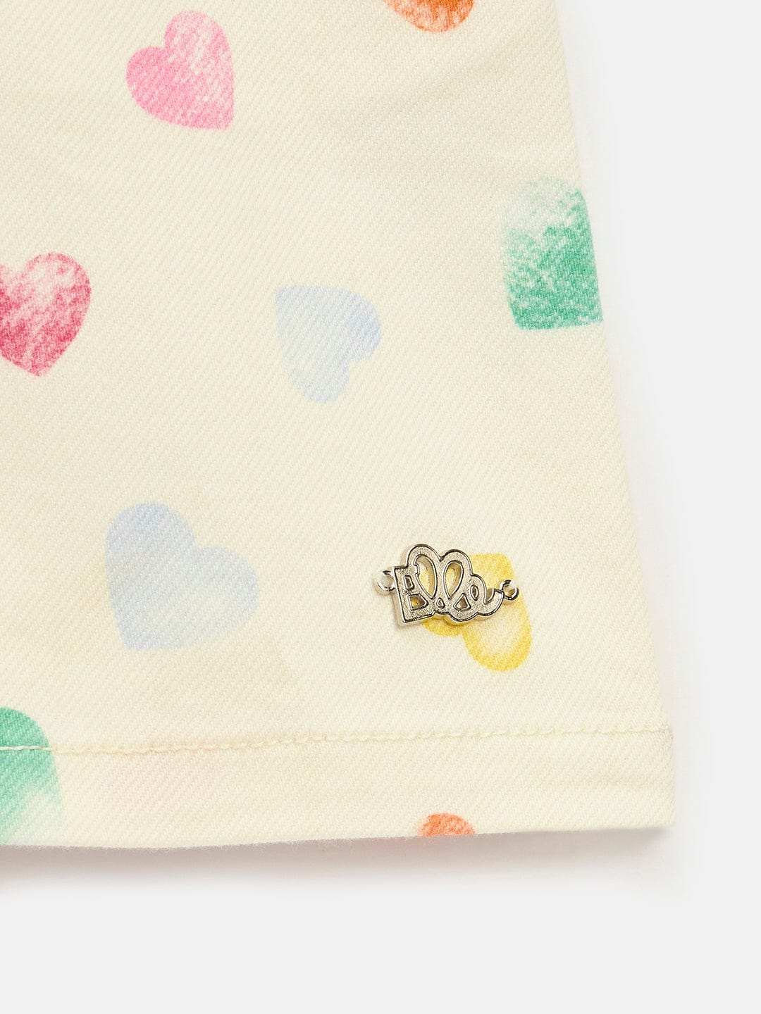 Elle Kids Cream Printed Round Neck Dress