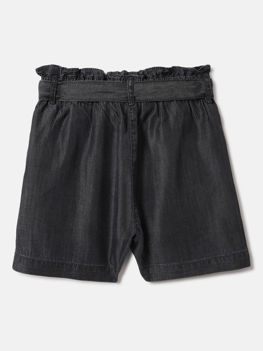 Elle Kids Black Relaxed Fit Solid Shorts