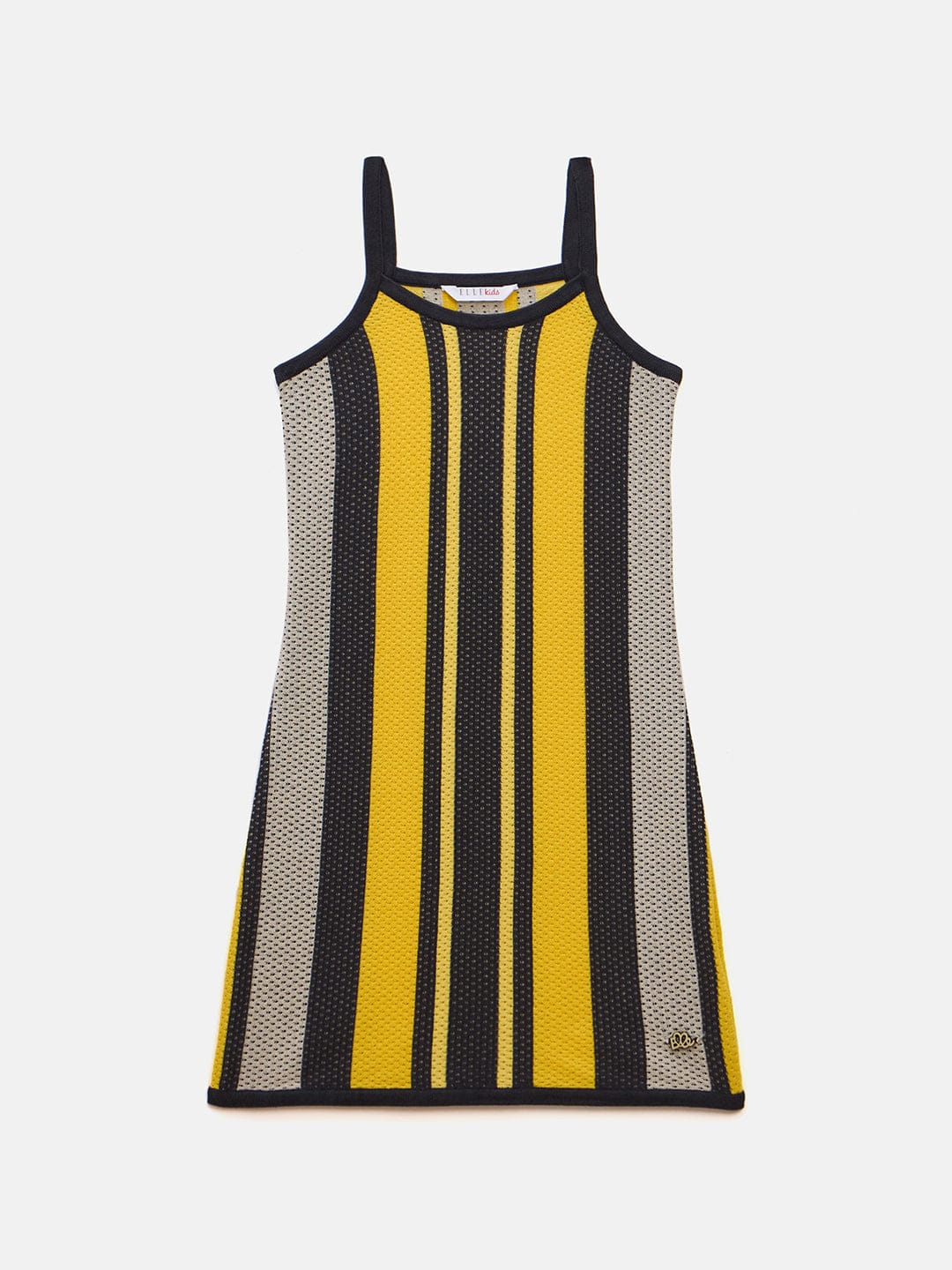 Elle Kids Multi Striped Round Neck Dress
