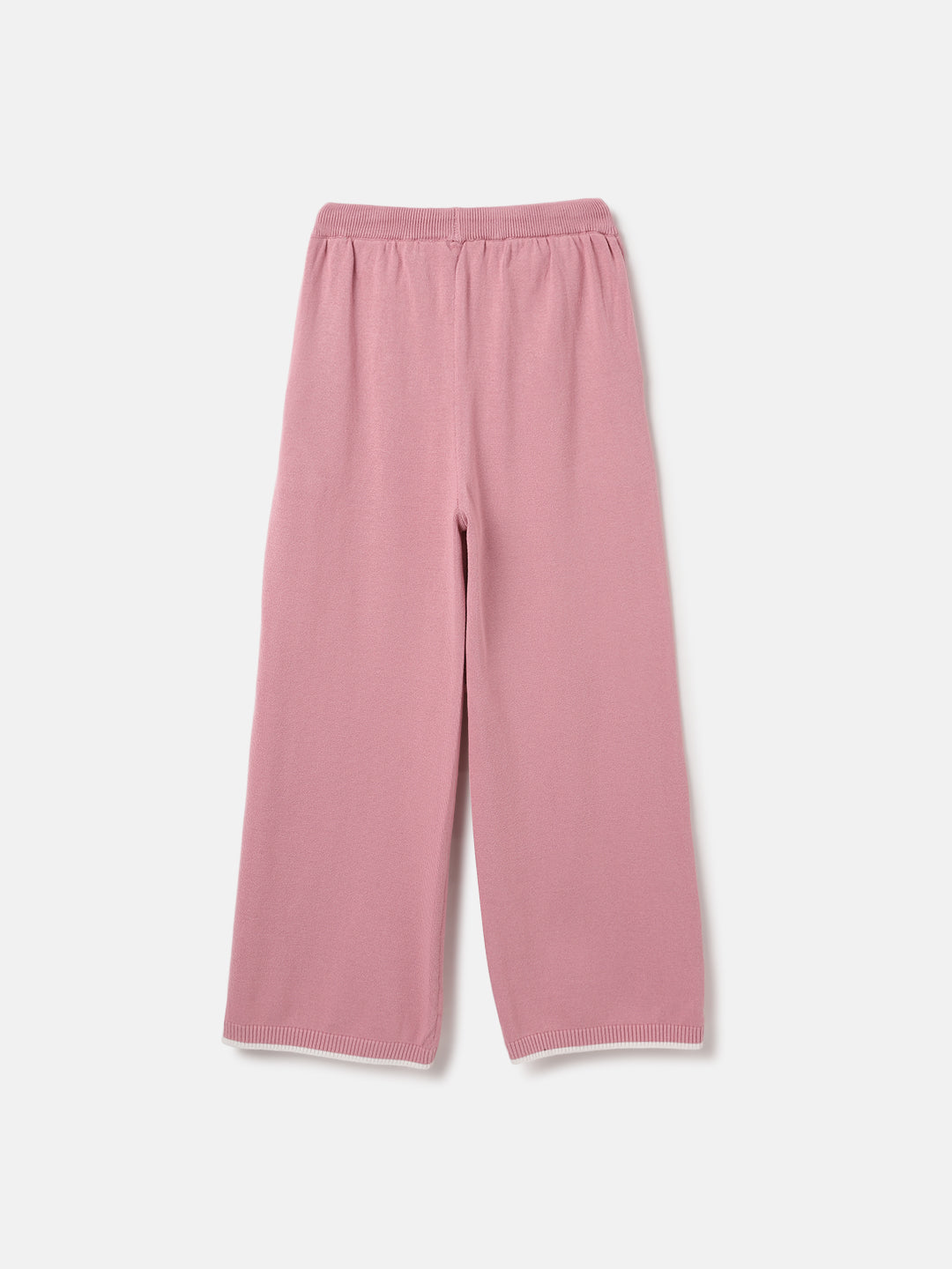 Elle Kids Pink Wide Leg Solid Trouser
