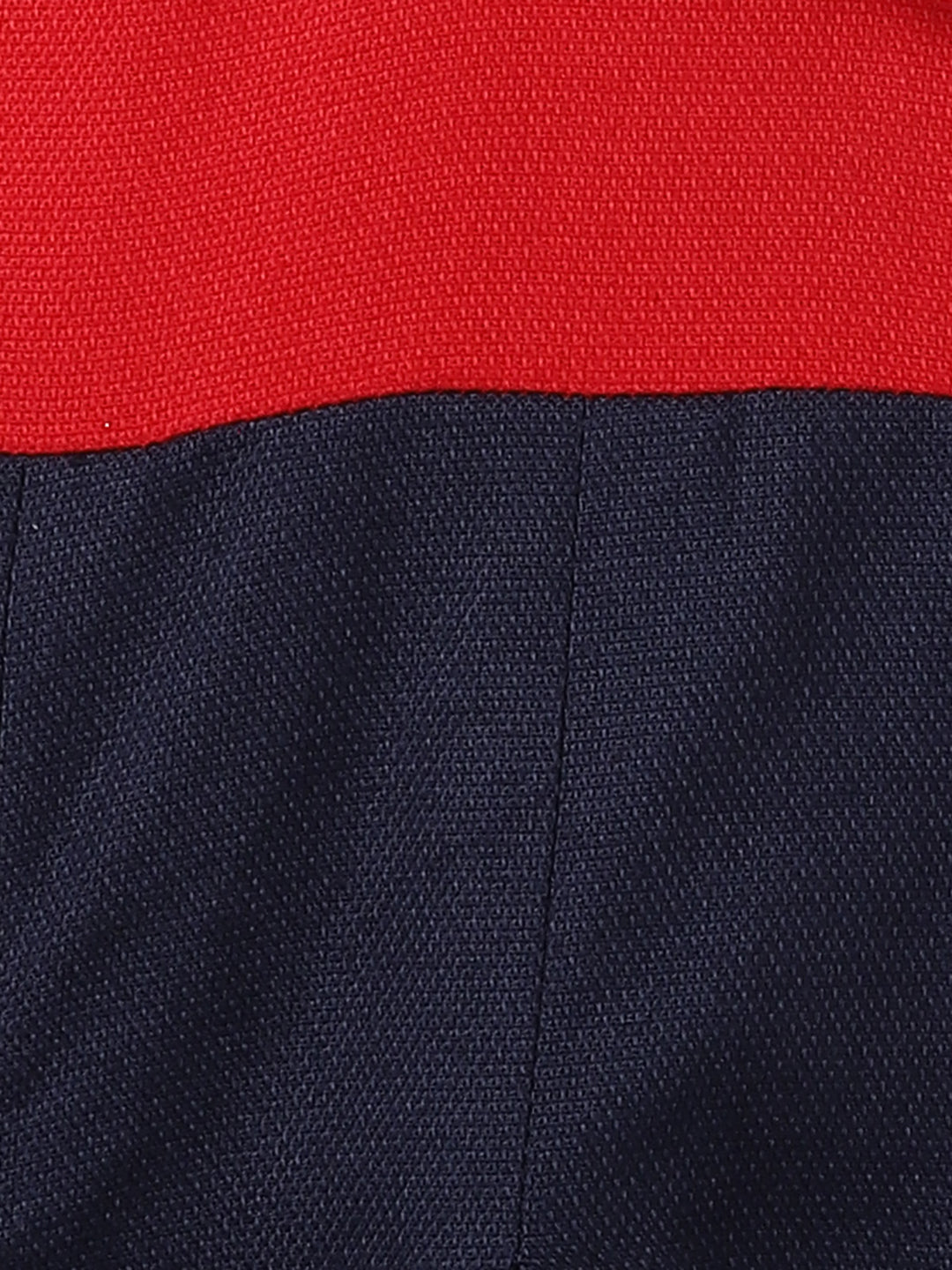 Elle Kids Blue Solid Round Neck Dress