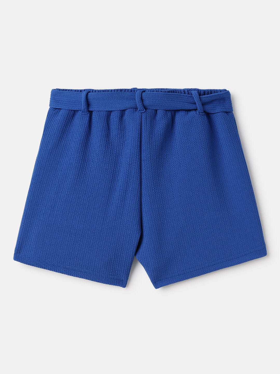 Elle Kids Blue Relaxed Fit Solid Shorts