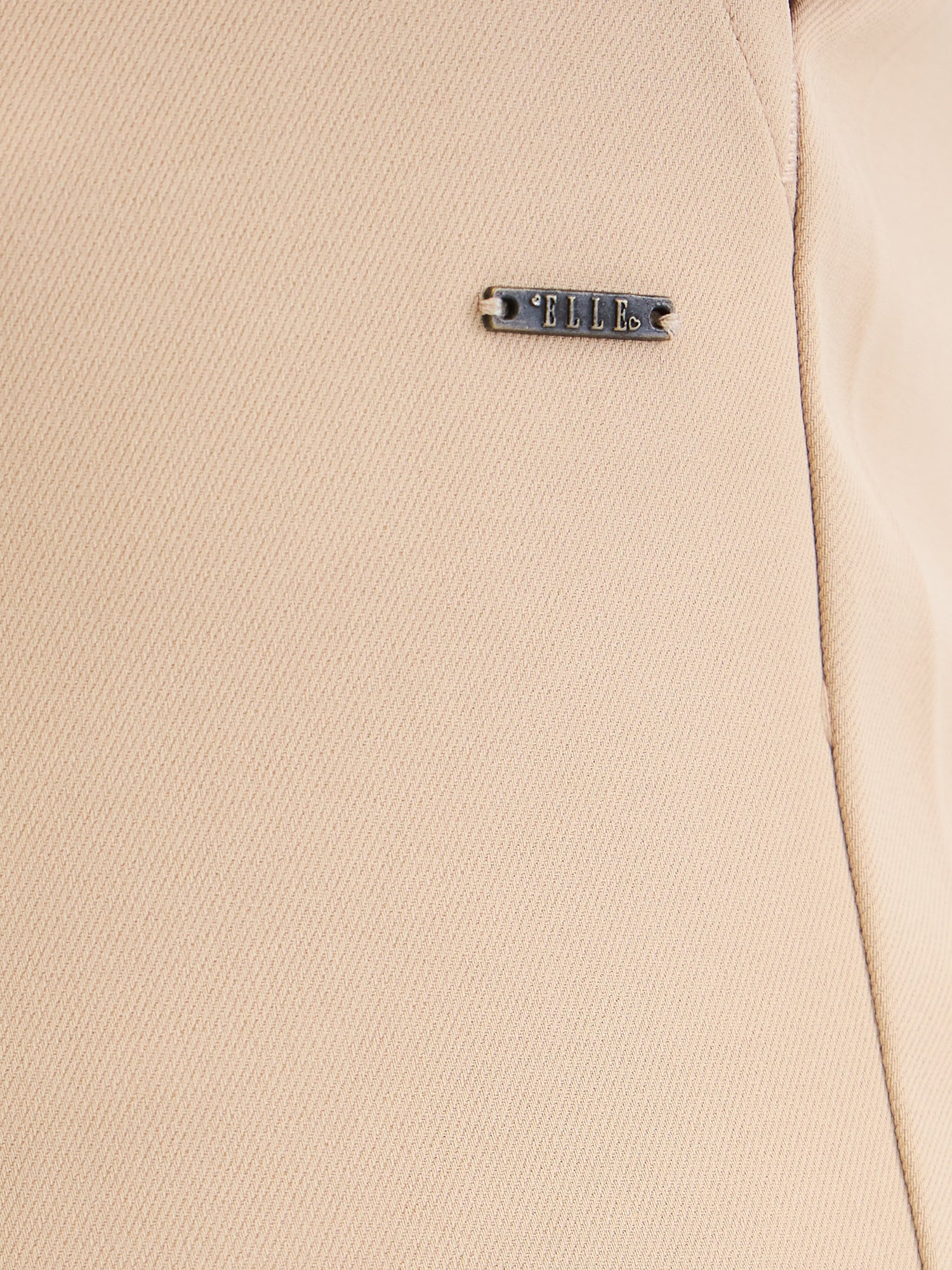 Elle Women Beige Bell Bottom Solid Trouser