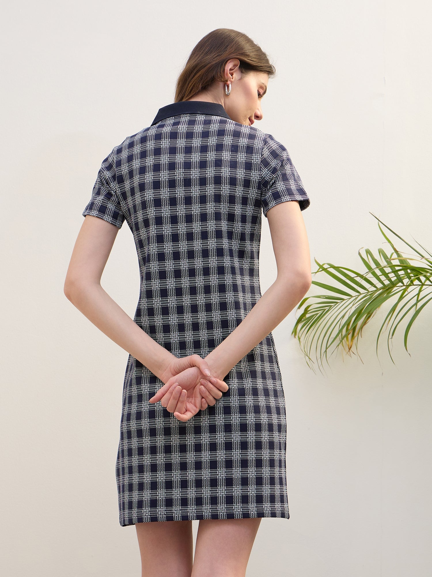 Iconic Women Blue Polo Dress