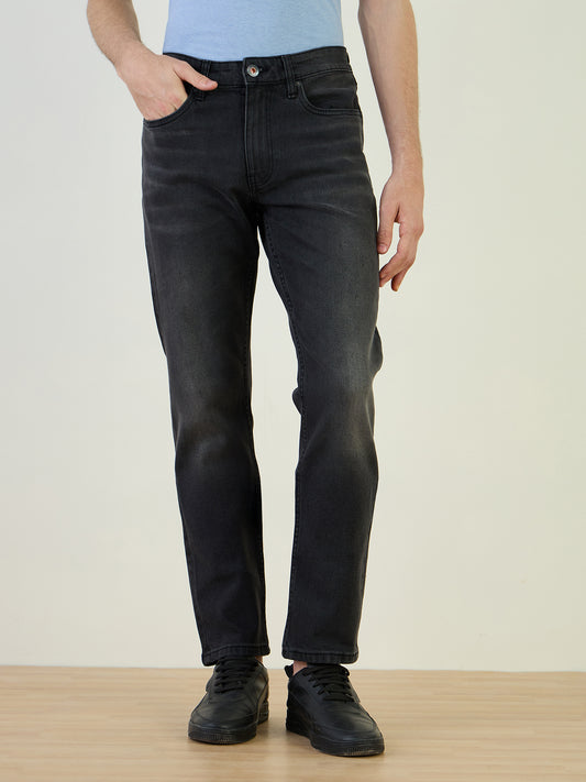 Iconic Men Grey Slim Fit Solid Jeans