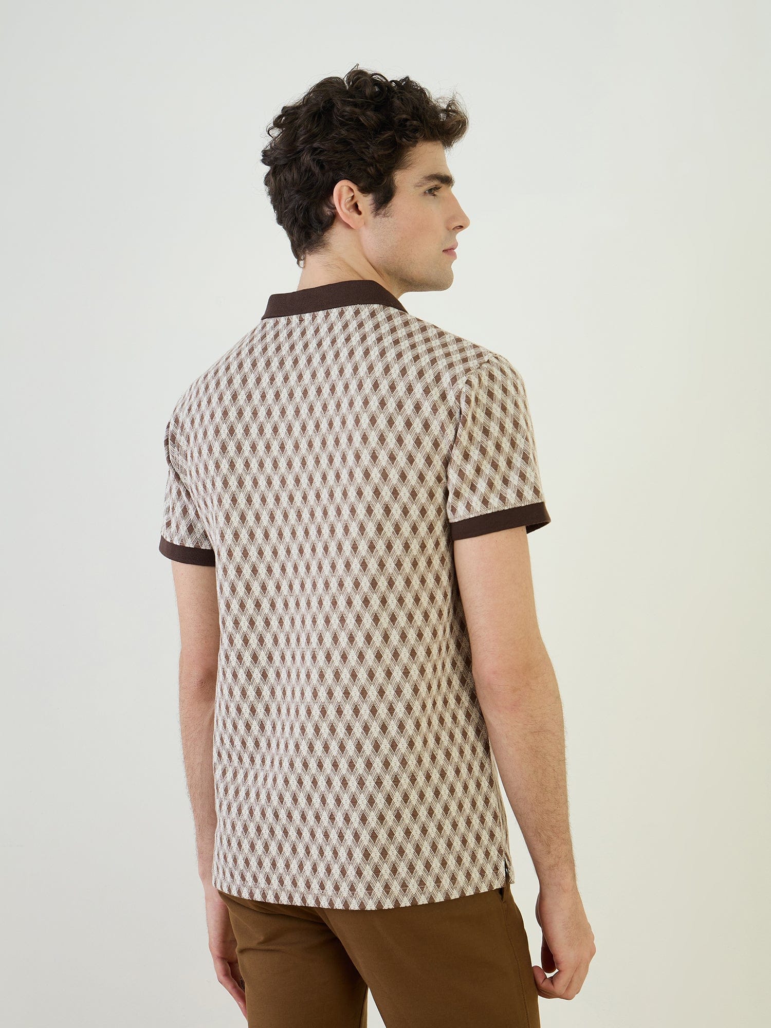 Iconic Men Brown Polo Tshirt