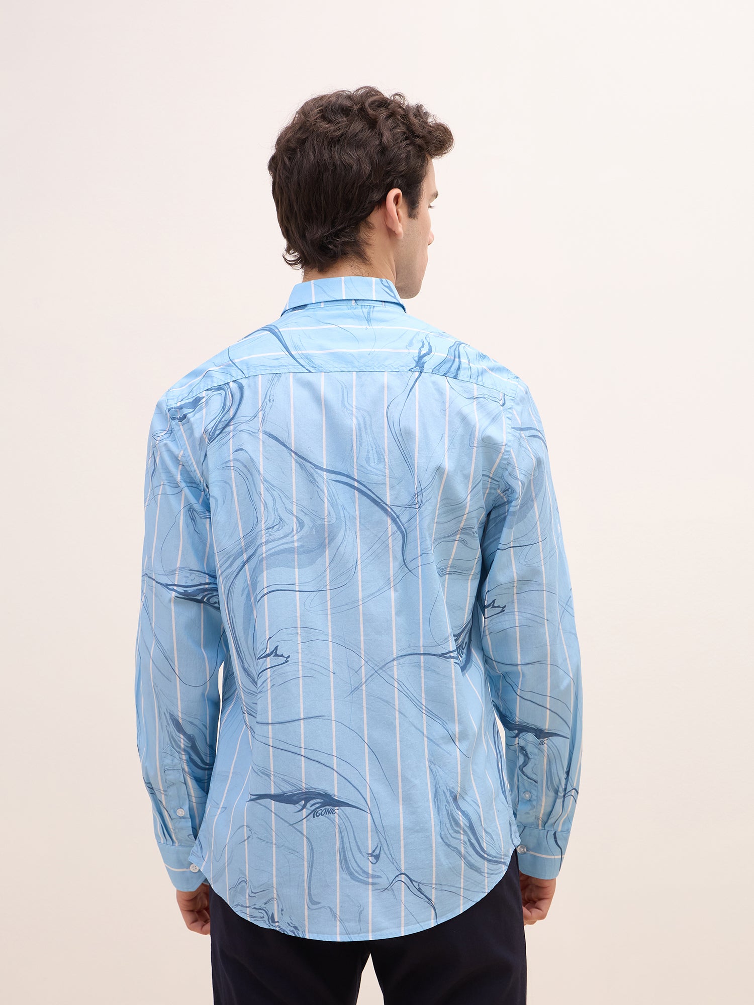 Iconic Men Sky Collar Shirt