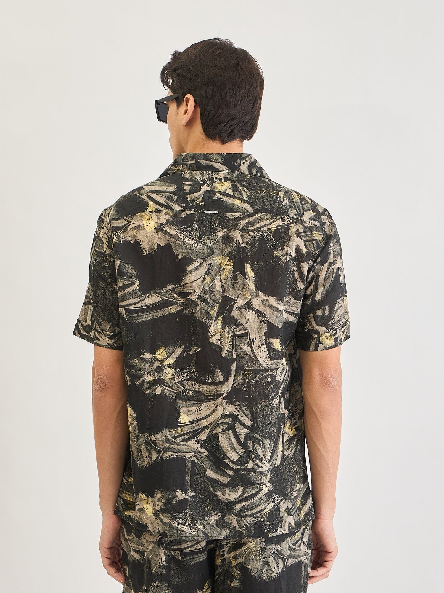 Antony Morato Men Black Printed Collar Shirt