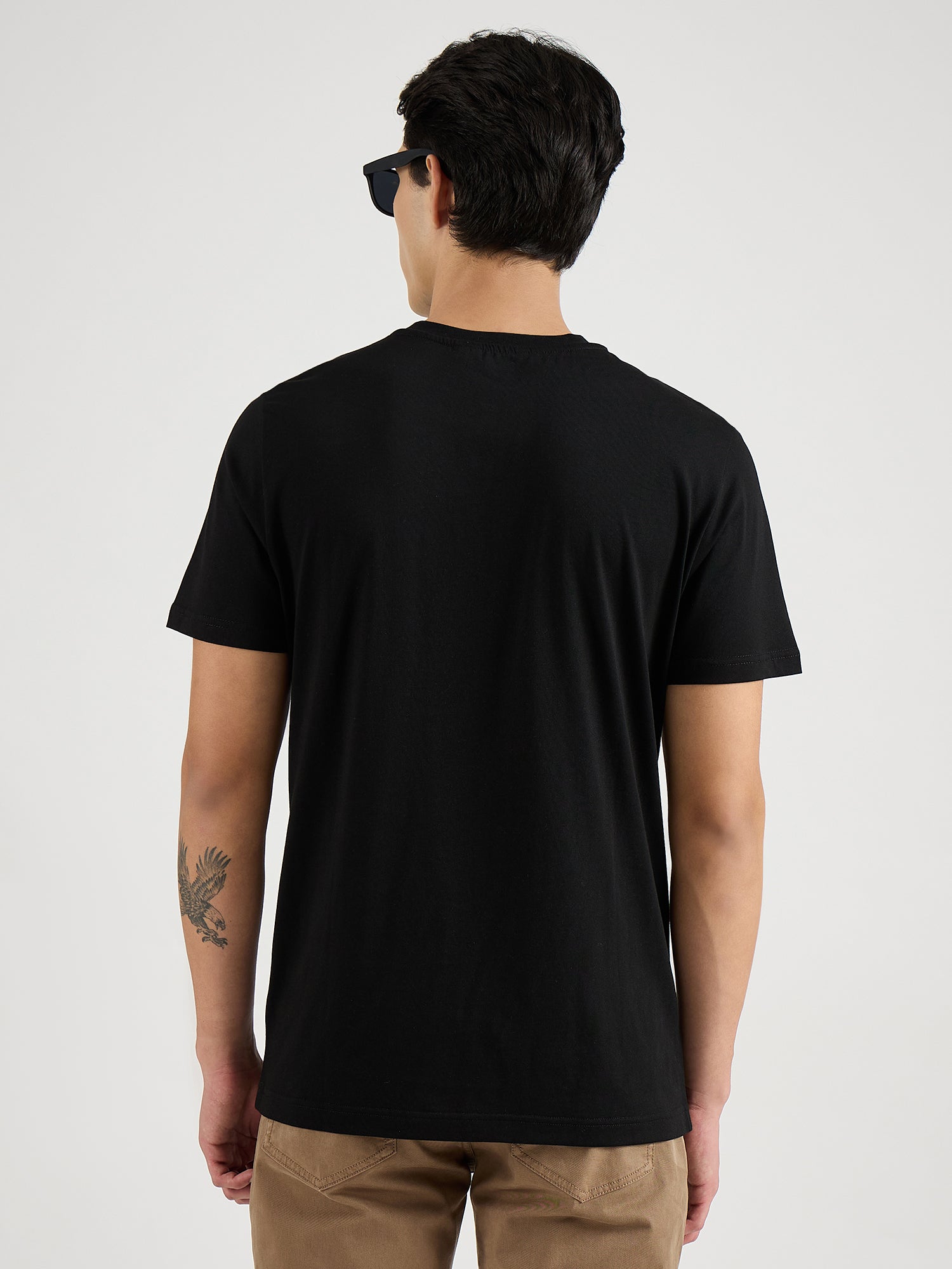Antony Morato Men Black Solid Round Neck Tshirt