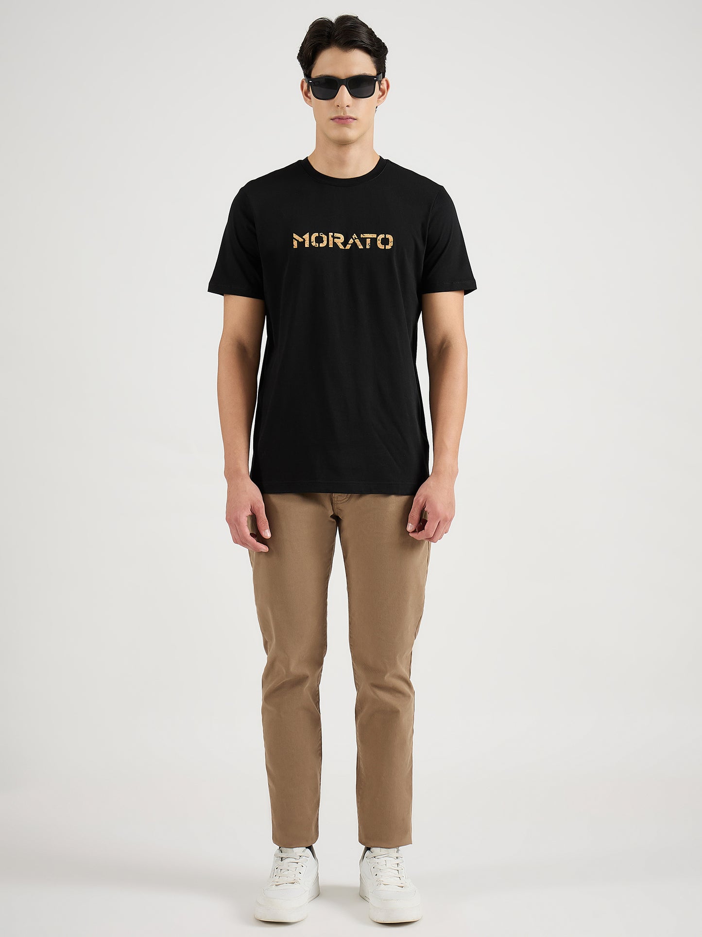 Antony Morato Men Black Solid Round Neck Tshirt