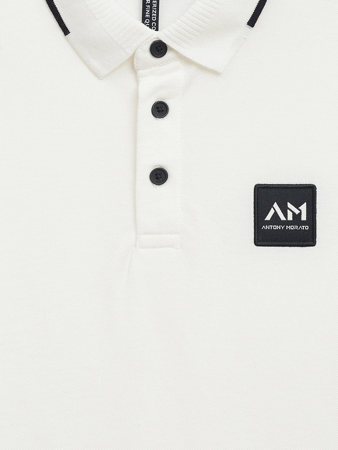 Antony Morato Boys Cream Solid Polo Tshirt
