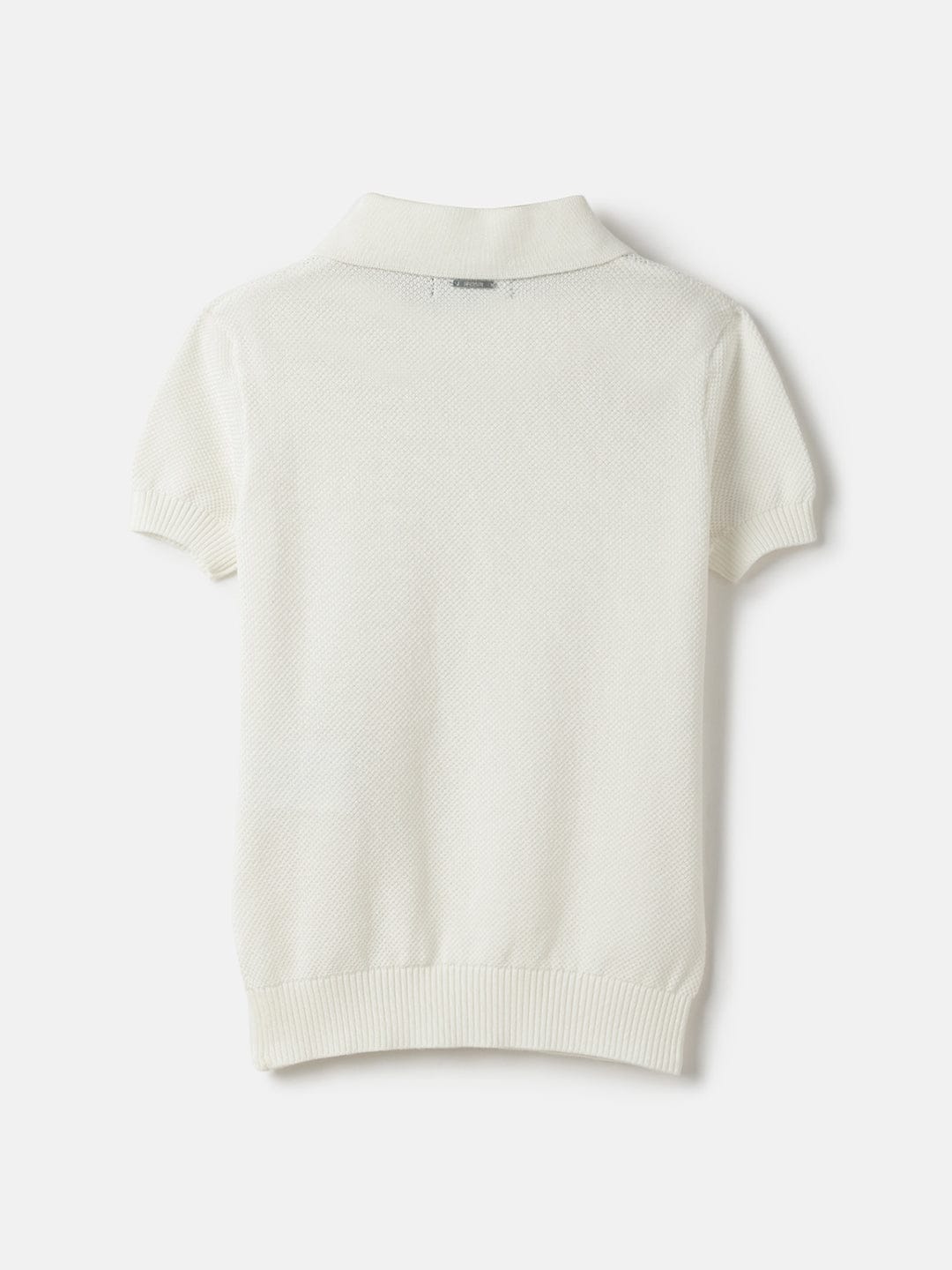 Antony Morato Boys Cream Solid Polo Tshirt