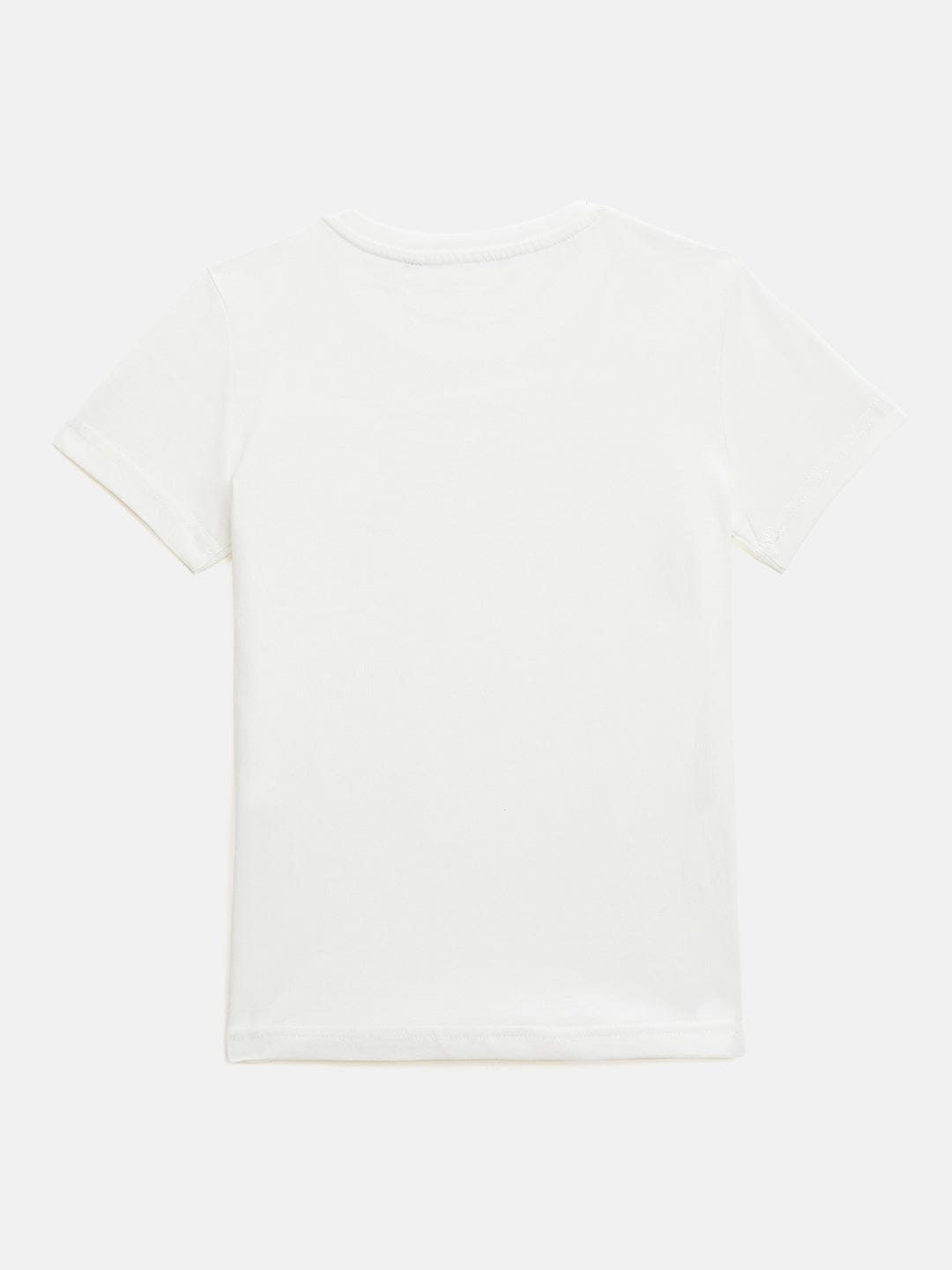 Antony Morato Boys Cream Solid Crew Neck TShirt