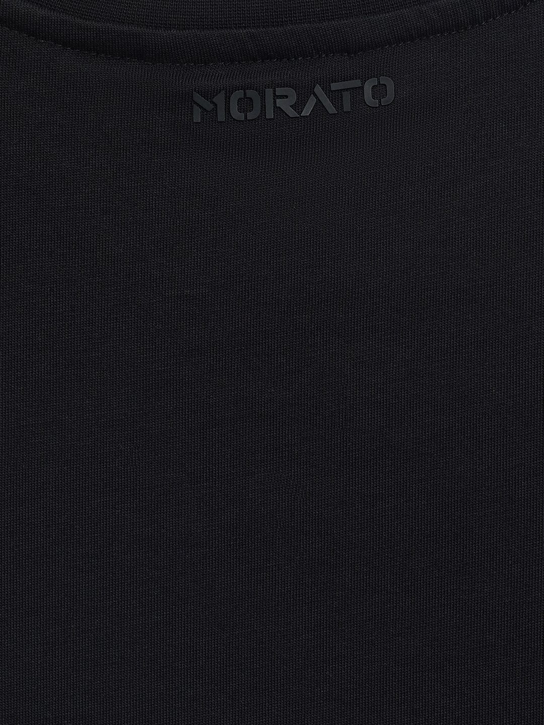Antony Morato Boys Black Placement Print Crew Neck TShirt