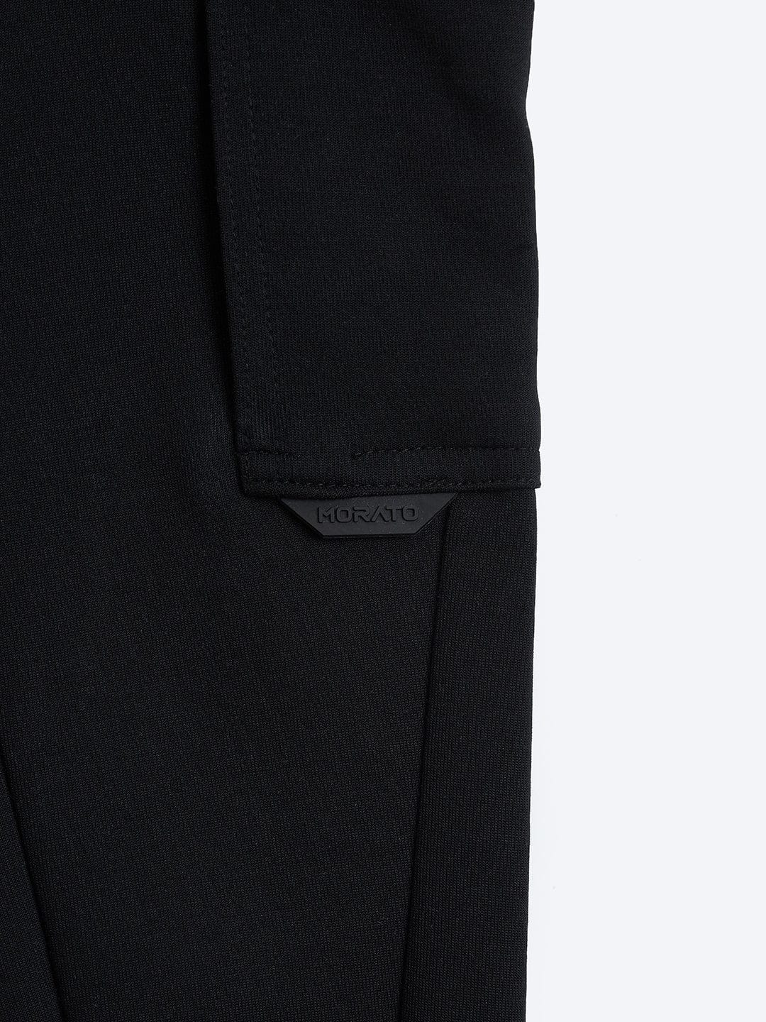 Antony Morato Boys Black Regular Fit Solid Sweatpant