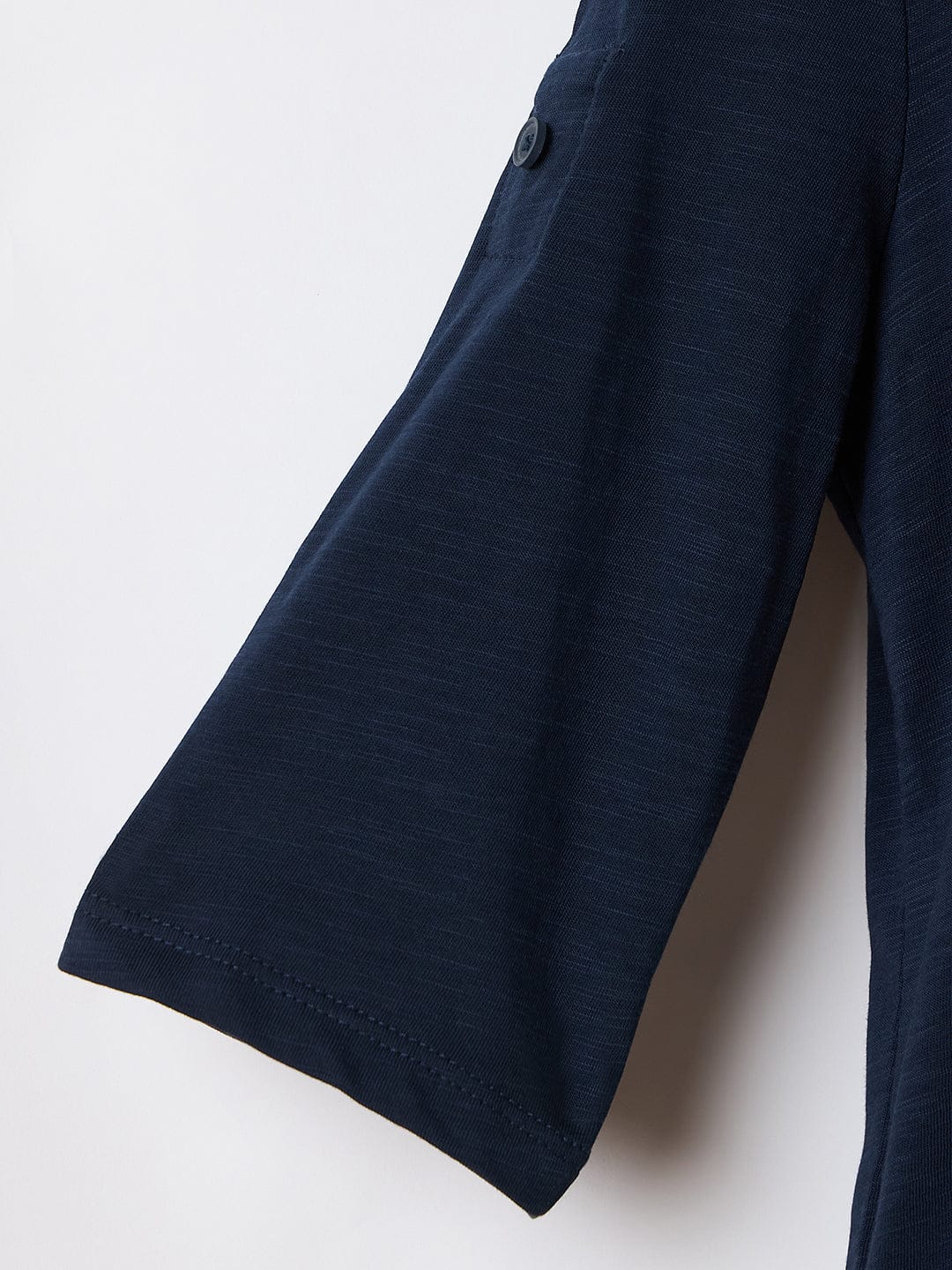 Antony Morato Boys Blue Solid Band Collar Tshirt