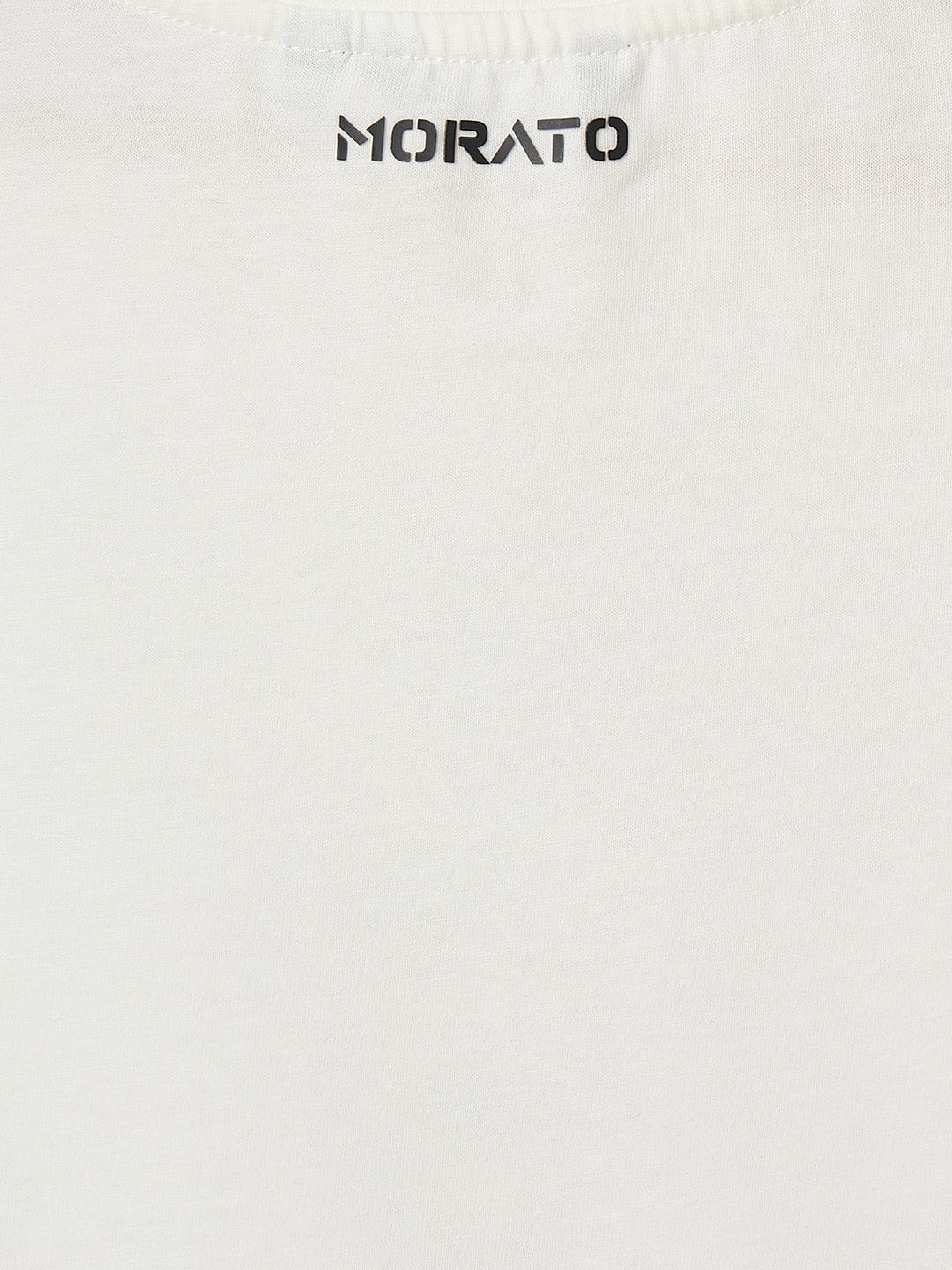 Antony Morato Boys Cream Placement Print Crew Neck Tshirt