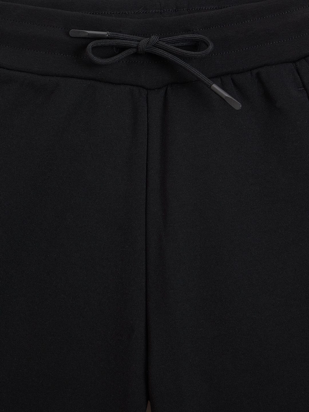 Antony Morato Boys Black Regular Fit Solid Shorts