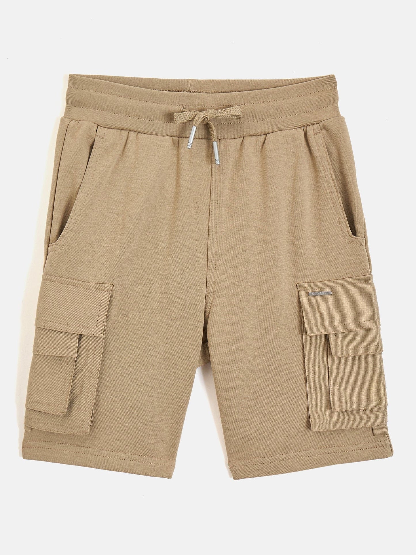 Antony Morato Boys Beige Regular Fit Solid Shorts
