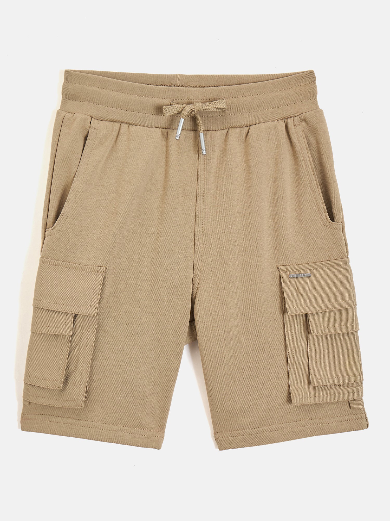 Antony Morato Boys Beige Regular Fit Solid Shorts