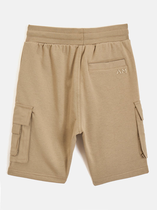Antony Morato Boys Beige Regular Fit Solid Shorts