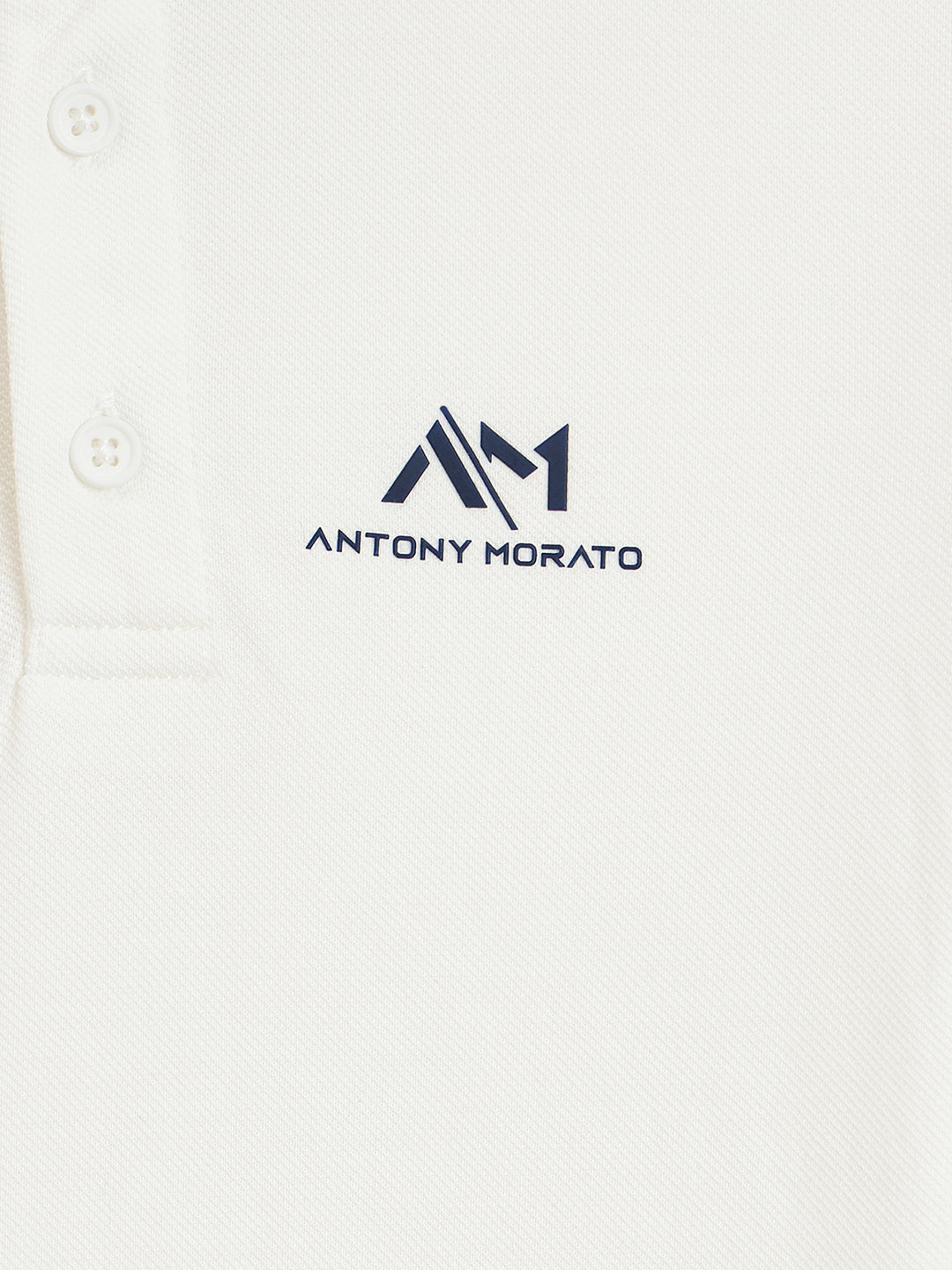 Antony Morato Boys Cream Solid Polo Tshirt
