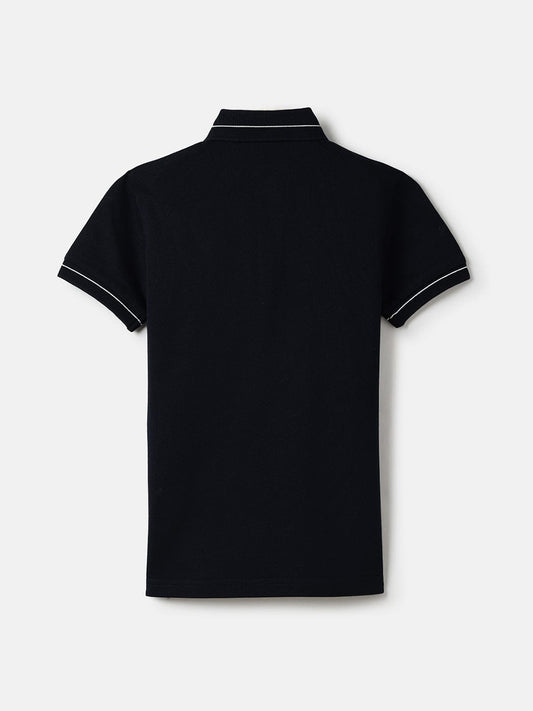 Antony Morato Boys Blue Solid Polo Tshirt