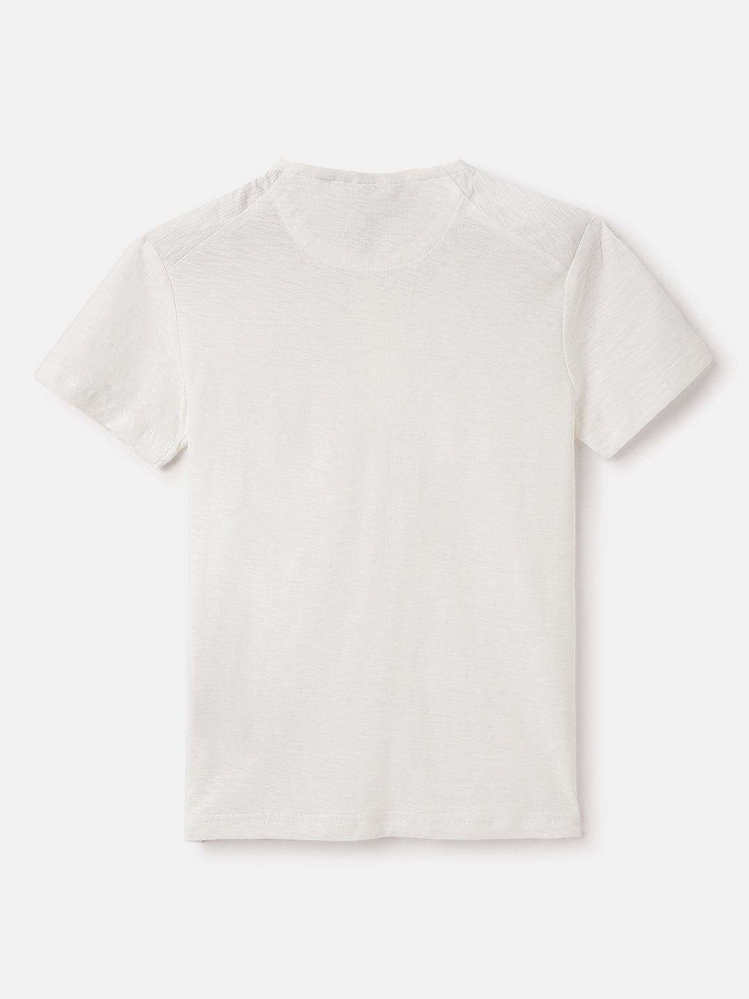 Antony Morato Boys Cream Solid Crew Neck TShirt