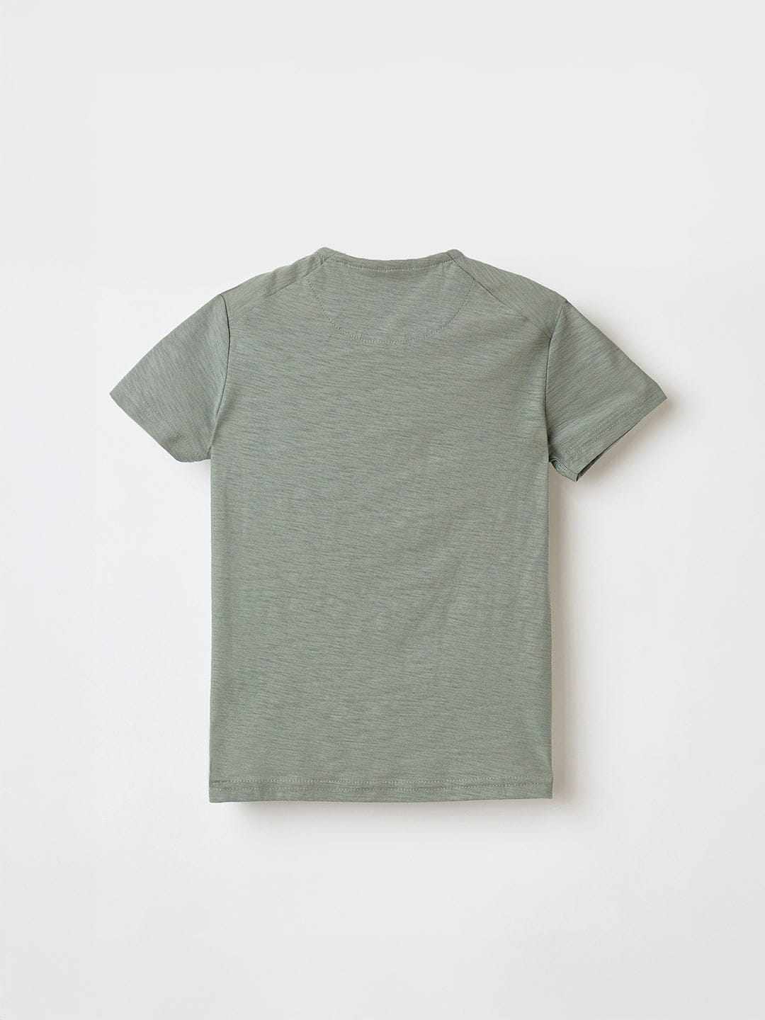 Antony Morato Boys Green Solid Crew Neck Tshirt