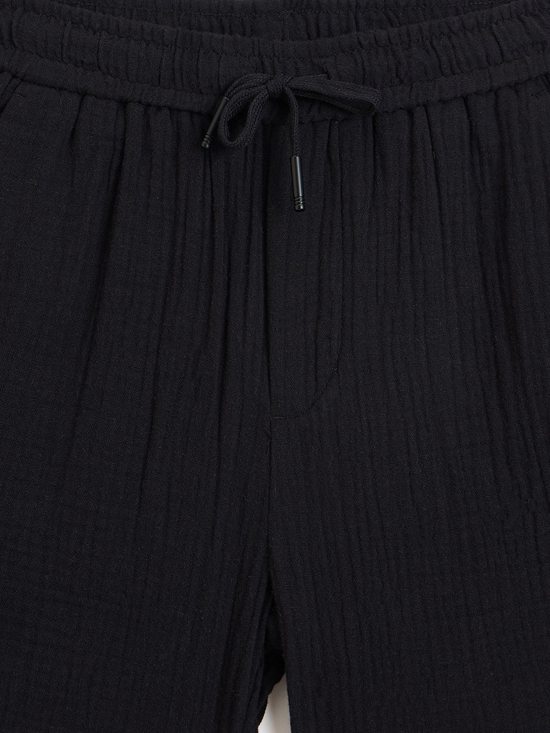 Antony Morato Boys Black Regular Fit Solid Shorts