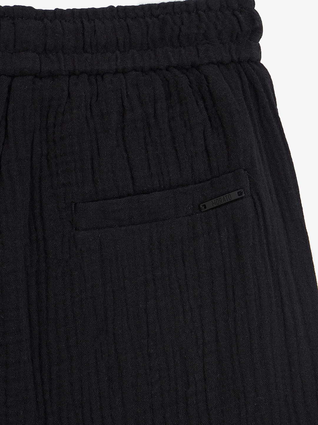 Antony Morato Boys Black Regular Fit Solid Shorts