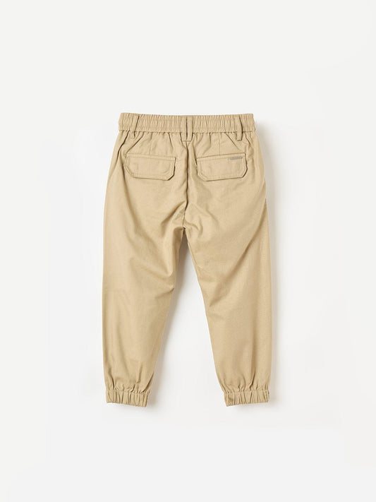 Antony Morato Boys Beige Regular Fit Solid Trouser