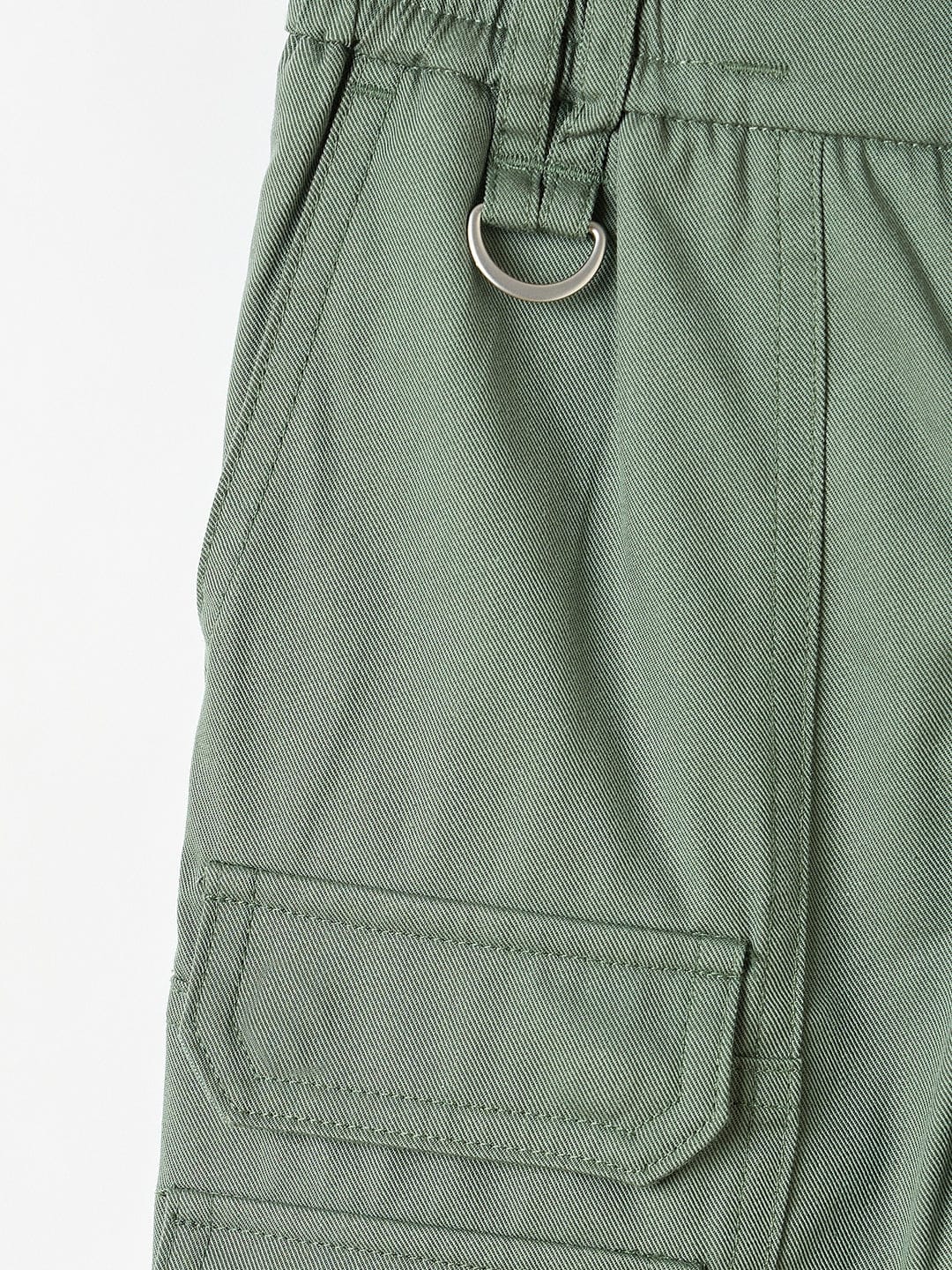 Antony Morato Boys Green Regular Fit Solid Trouser