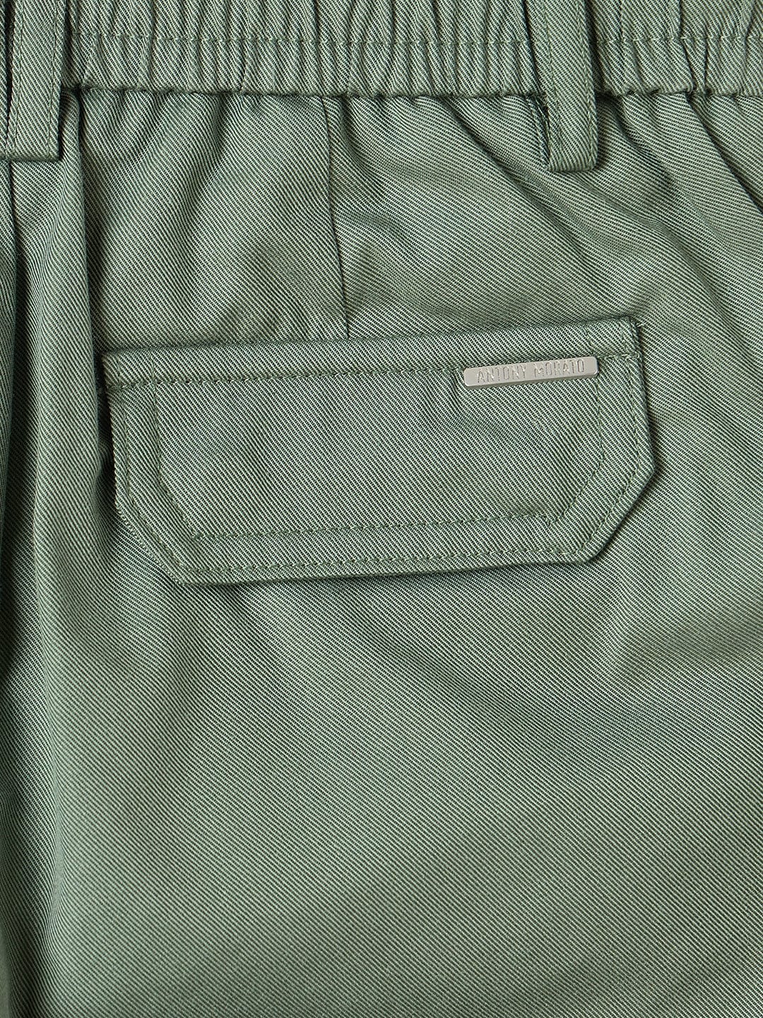 Antony Morato Boys Green Regular Fit Solid Trouser