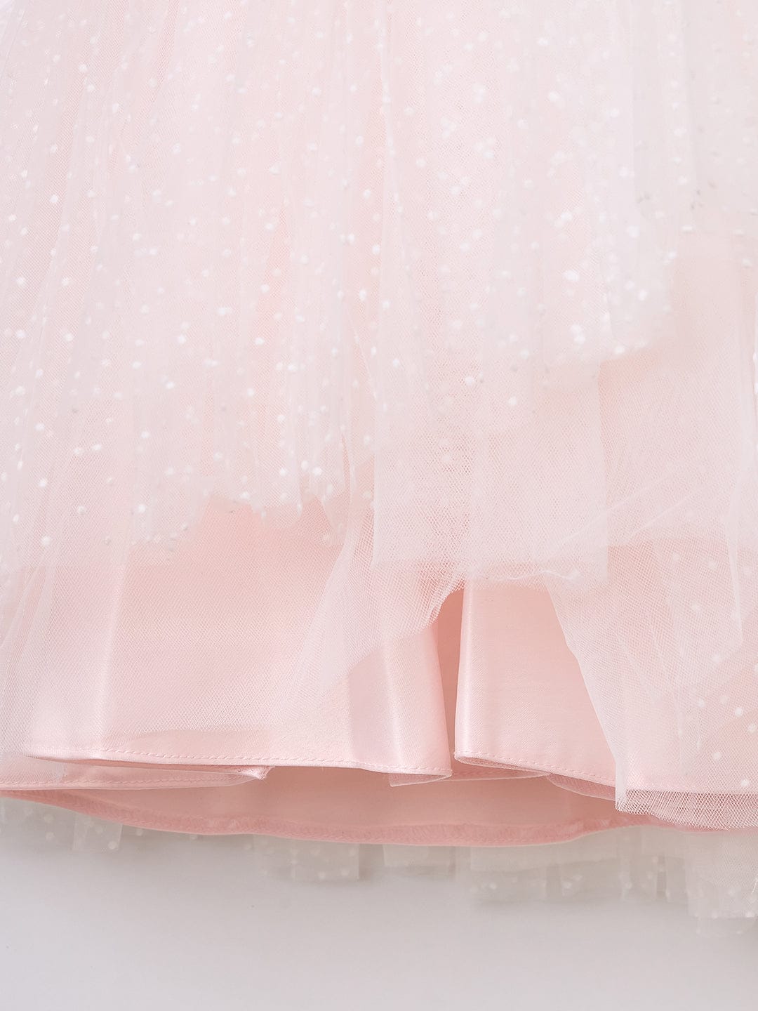 Blue Giraffe Girls Pink Solid Round Neck Dress