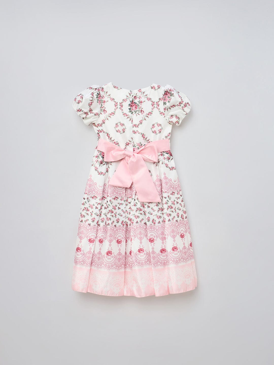 Blue Giraffe Girls Pink Solid V Neck Dress