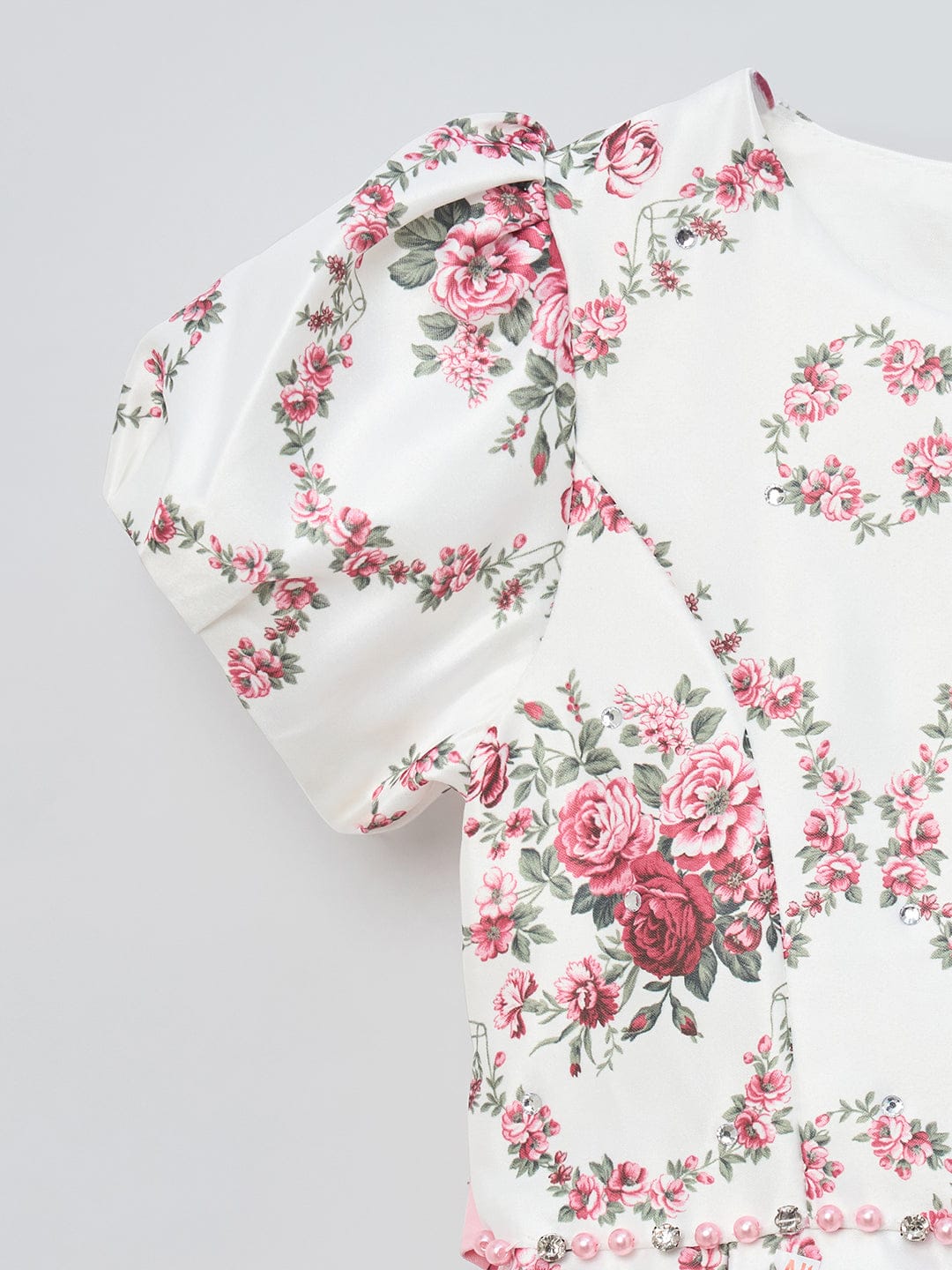 Blue Giraffe Girls Pink Solid V Neck Dress