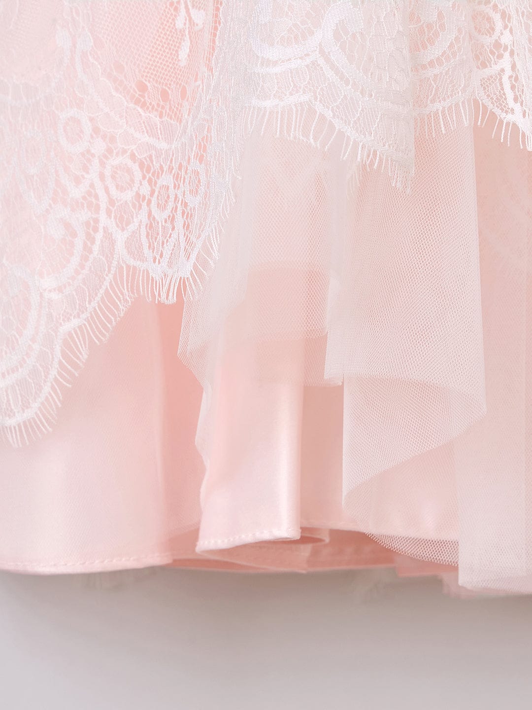 Blue Giraffe Girls Pink Solid Round Neck Dress