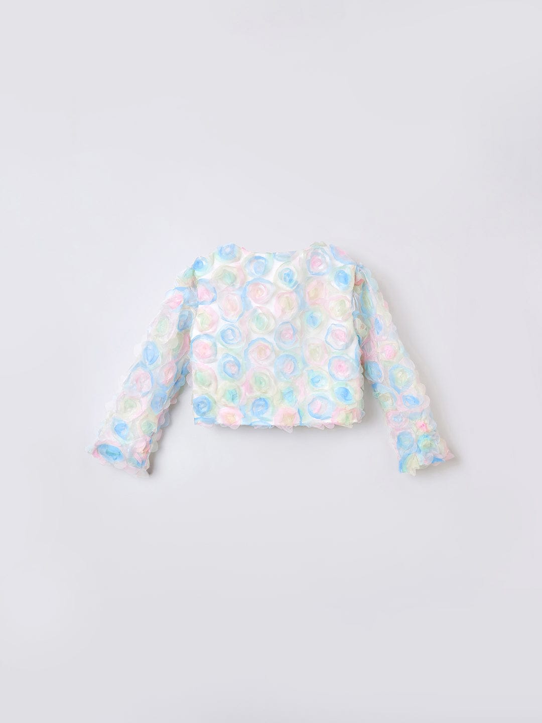 Blue Giraffe Girls Multicolor Solid U Neck Top