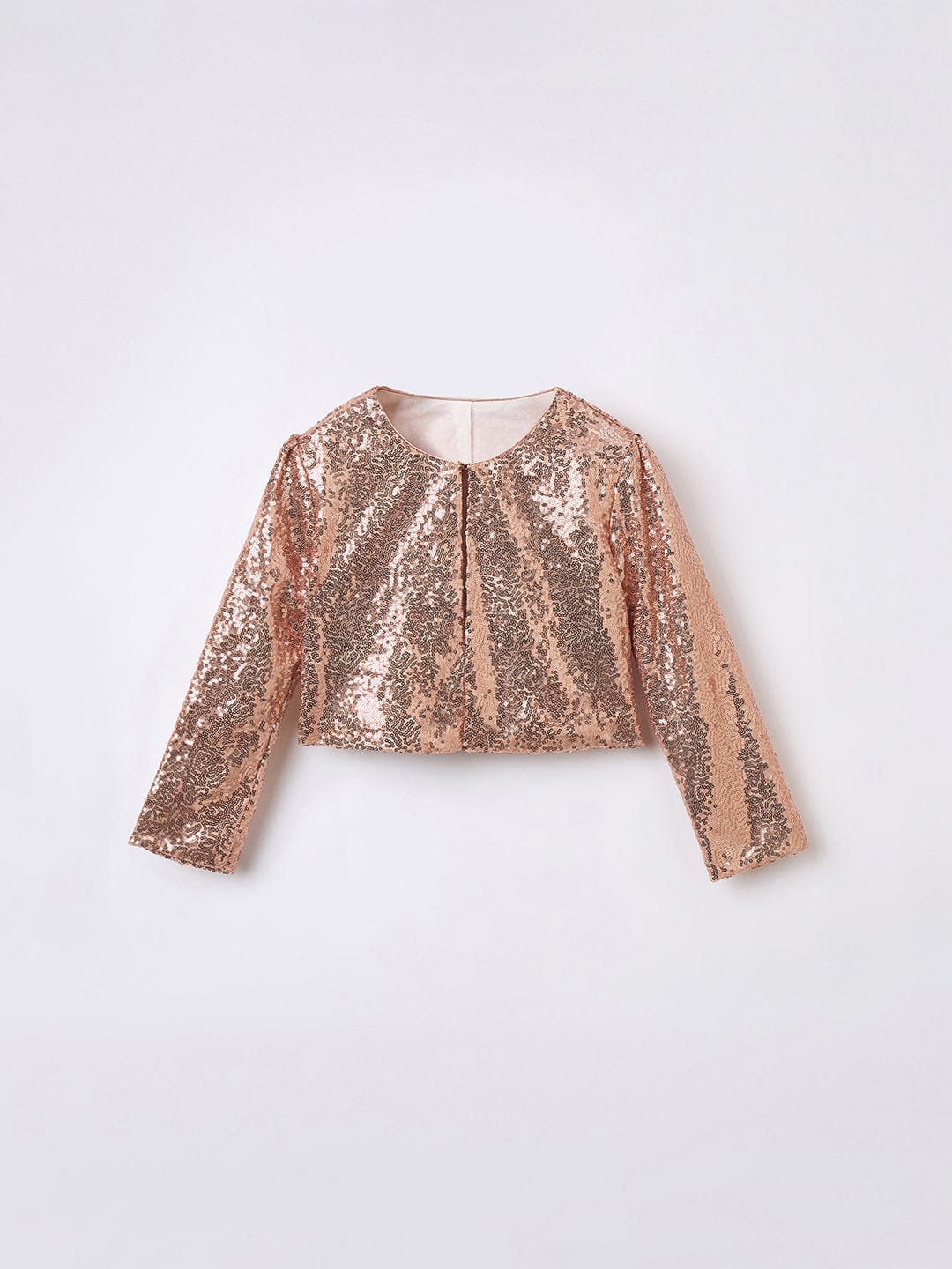 Blue Giraffe Girls Gold Solid U Neck Top