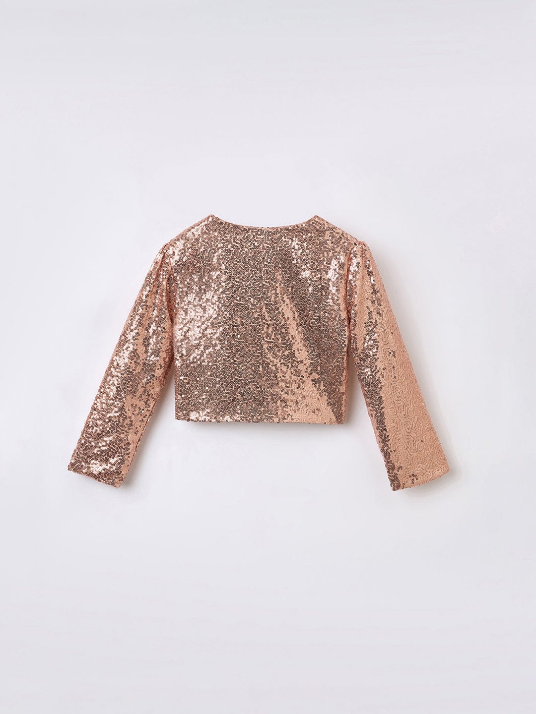 Blue Giraffe Girls Gold Solid U Neck Top